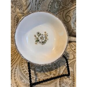 Vintage Canonsburg Magnolia Linda 22kt Gold Dessert Fruit Bowl 5"